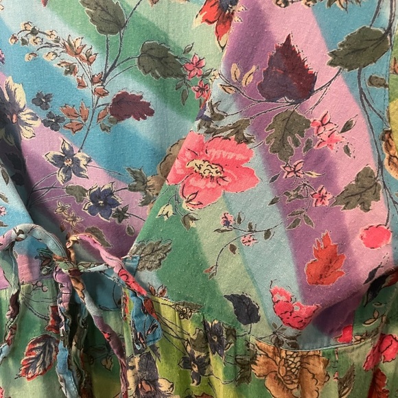 Vintage 60’s Styled By Saybury Floral Patchwork Tiered Day Dress - Picture 5 of 12